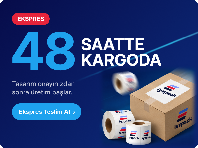 Ekspres: 48 saatte kargoda. Tasarım onayınızdan sonra üretim başlar.